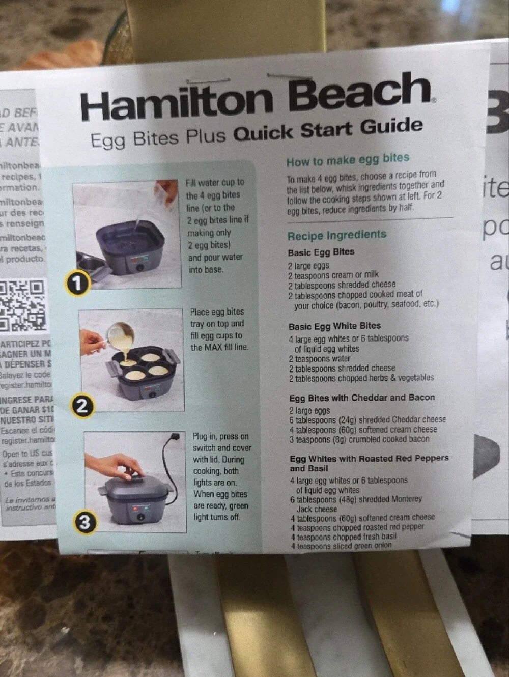 Hamilton Beach Egg Bites Maker Plus - Black